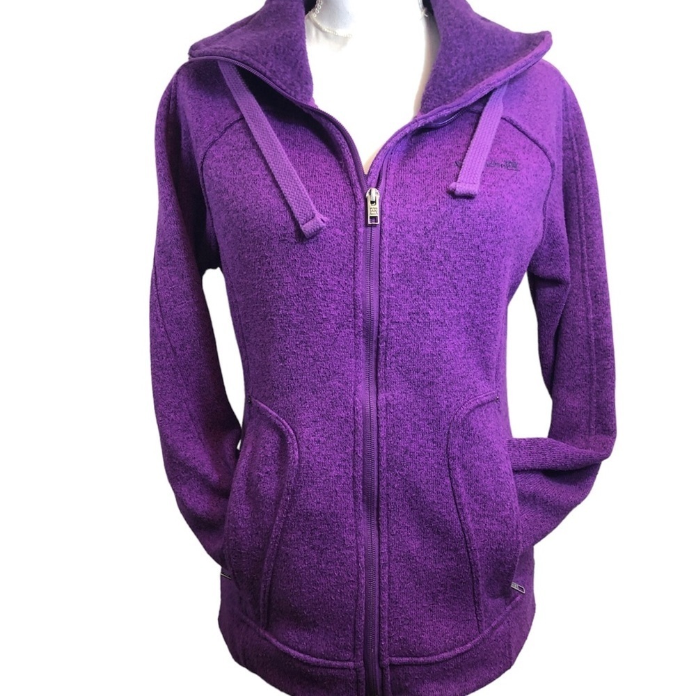 Avalanche Jacket Women's M Purple Full zipper Sweatshirt Funnel Neck wit…